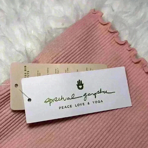 SPIRITUAL GANGSTER NWT Luna One Shoulder Seamless Tank Peony/Pink Women Size XS - Picture 14 of 15